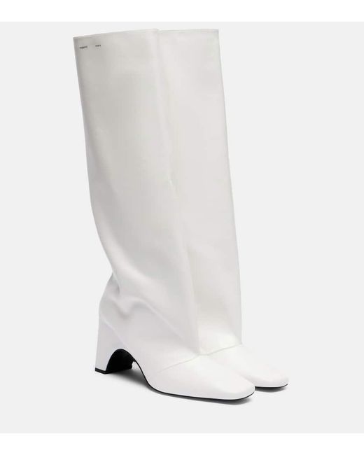 Coperni White Stiefel Bridge Aus Leder