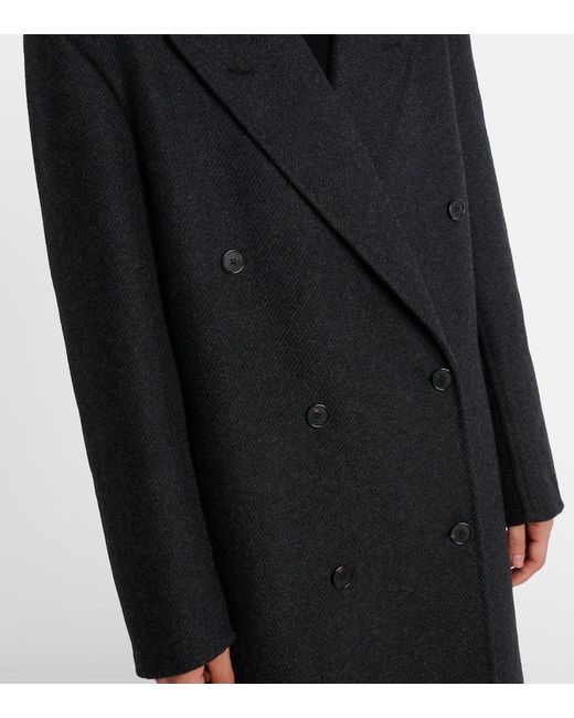 The Row Black Hariet Wool And Cashmere Coat