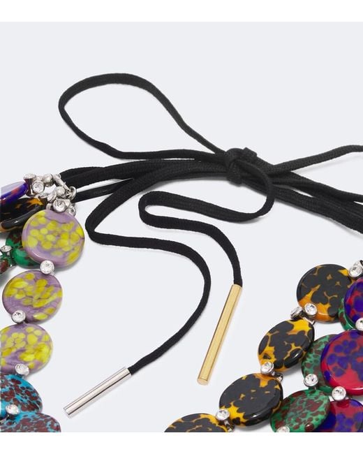 Dries Van Noten Blue Beaded Necklace