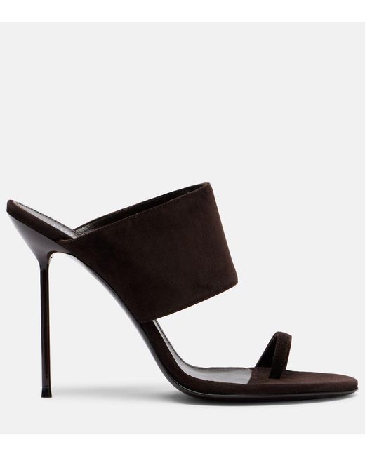 Paris Texas Black Lidia 105 Suede Sandals