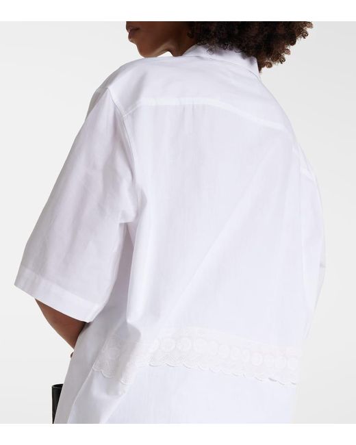 MARINE SERRE White Hemd Regenerated Household aus Baumwolle