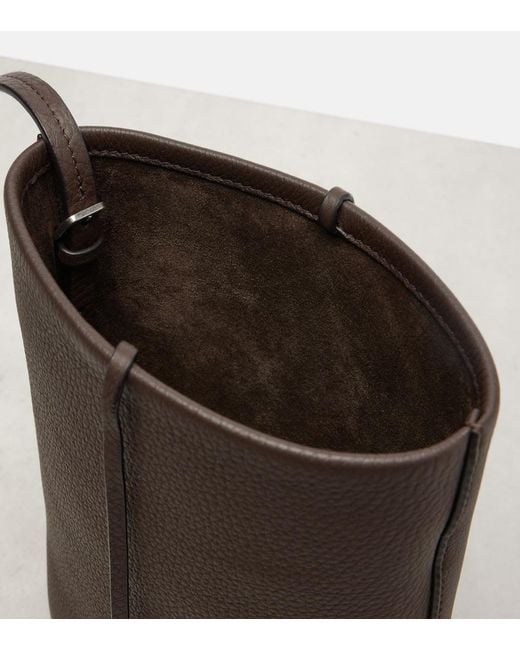 The Row Black N/S Park Leather Crossbody Bag