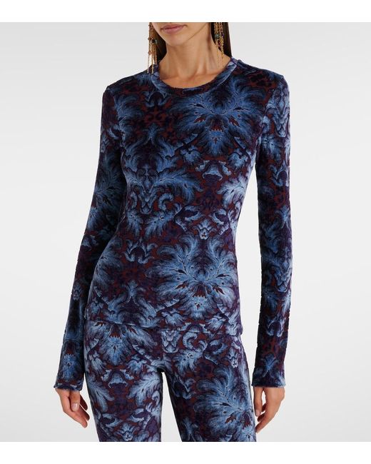 Etro Blue Jersey Top