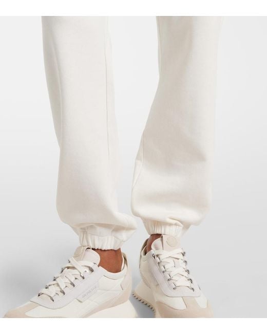 Moncler White Jersey Sweatpants