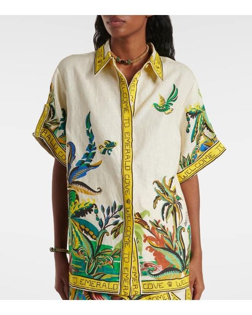 ALÉMAIS Green Day Dream Linen Shirt