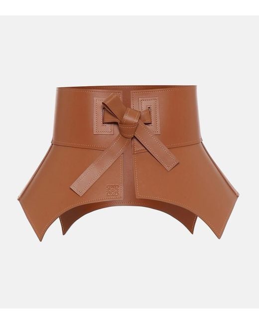 Loewe Brown Obi Leather Corset Belt