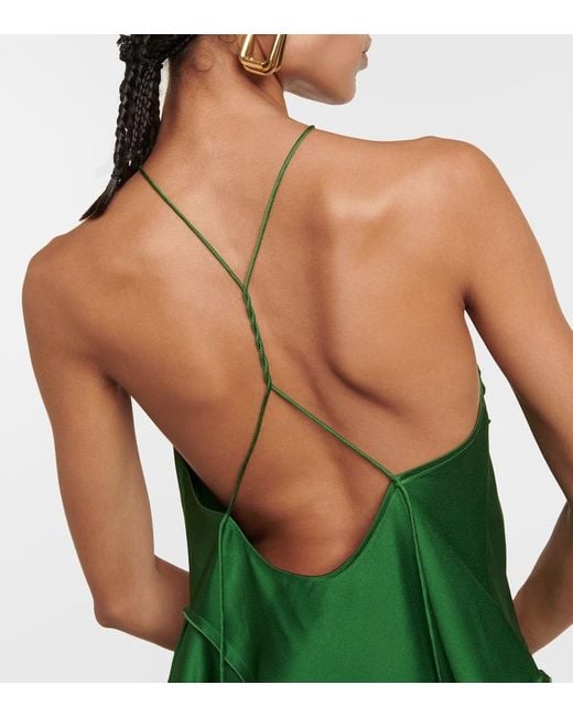 Victoria Beckham Green Top Aus Satin