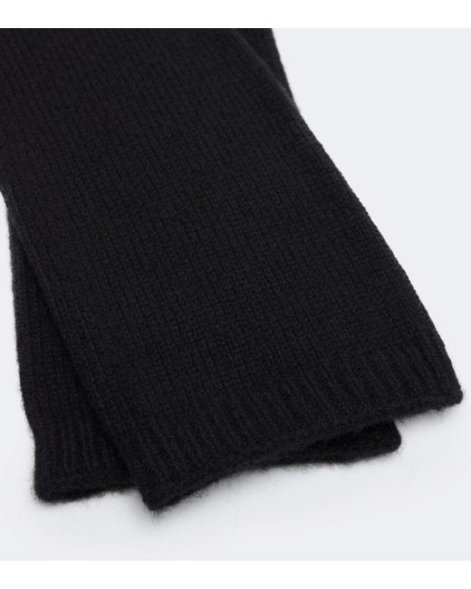 Nour Hammour Black Cashmere And Wool Gloves