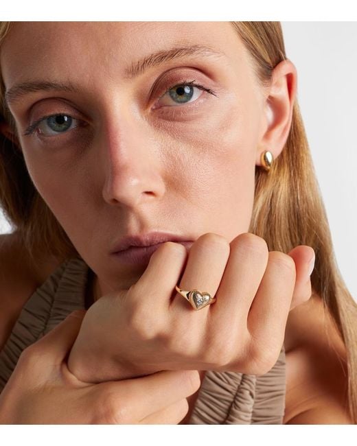 PERSÉE White 9Kt Ring With Diamond