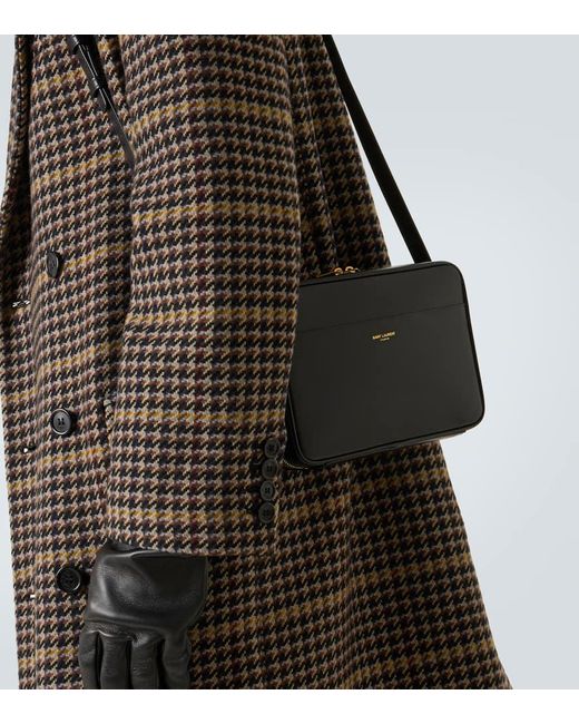Saint Laurent White Paris Leather Camera Case for men