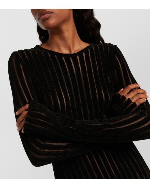 Blumarine Black Knit Midi Dress