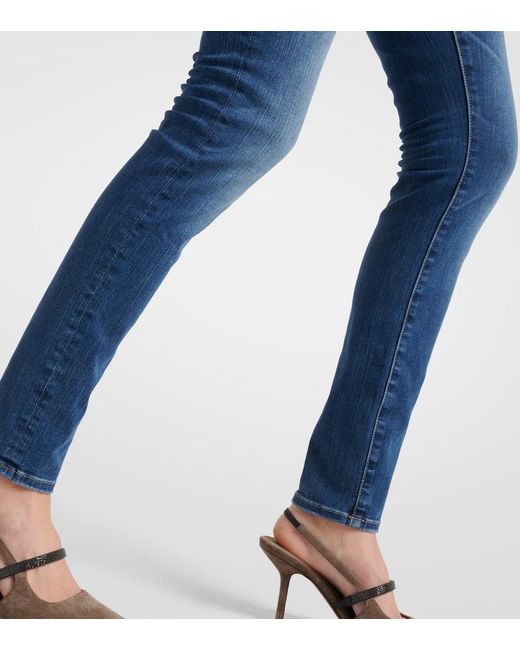 AG Jeans Blue Legging Low-Rise Skinny Jeans