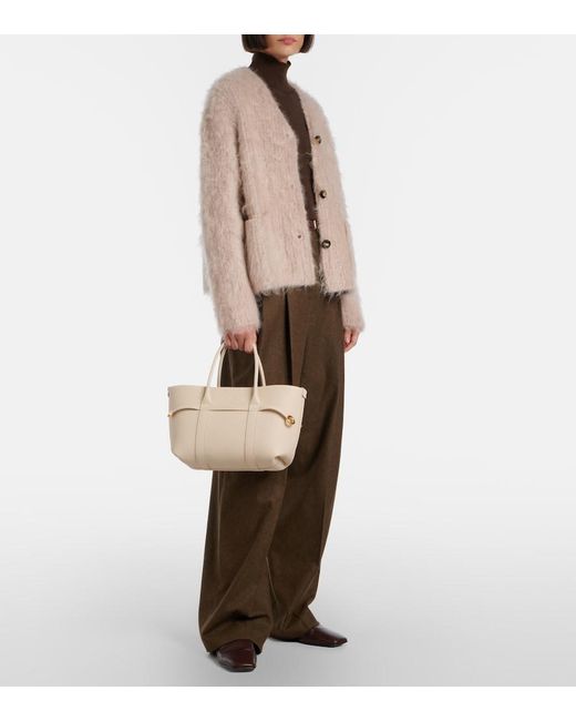 Loro Piana Natural Ghiera Small Leather Shopper