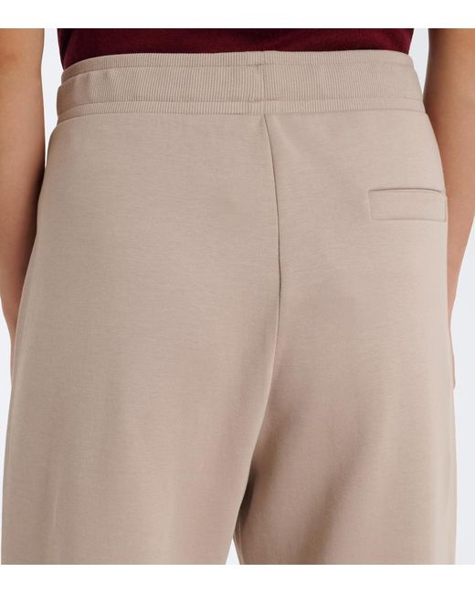 Max Mara Natural Cotton-Blend Jersey Sweatpants