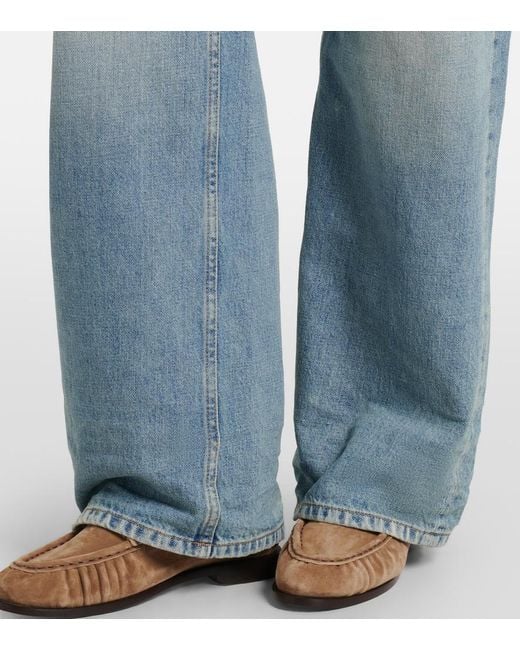 Saint Laurent Blue Neo '90S Wide-Leg Jeans