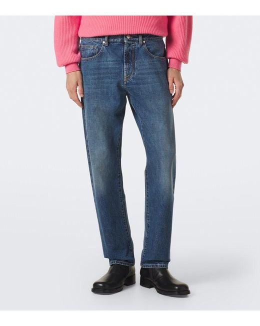 Umit Benan Blue Kevin Faded Straight Jeans for men