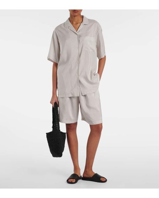Camisa Jorge De Seda A Rayas The Row de color White