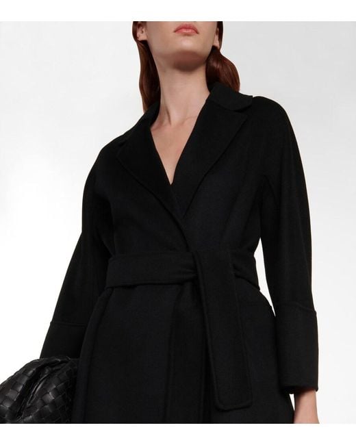 Max Mara Black Arona Wool Coat