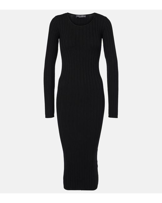 Dolce & Gabbana Black Midi Dress