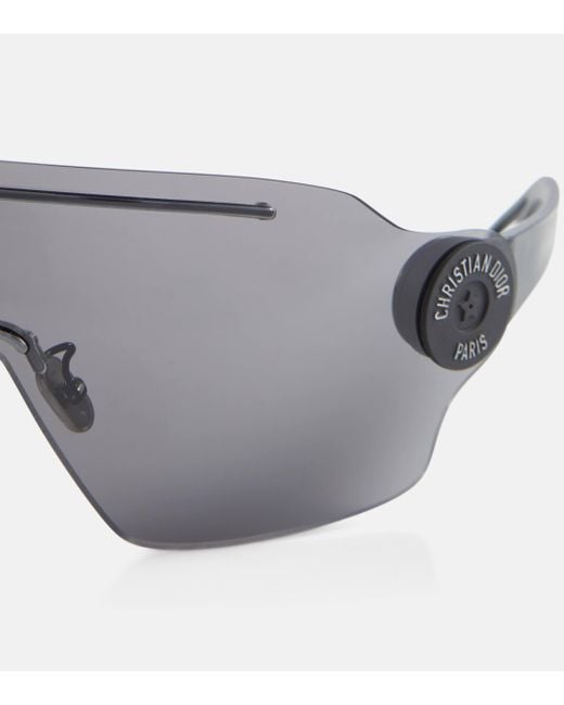 Dior Gray Diorpacific M1u Mask Sunglasses