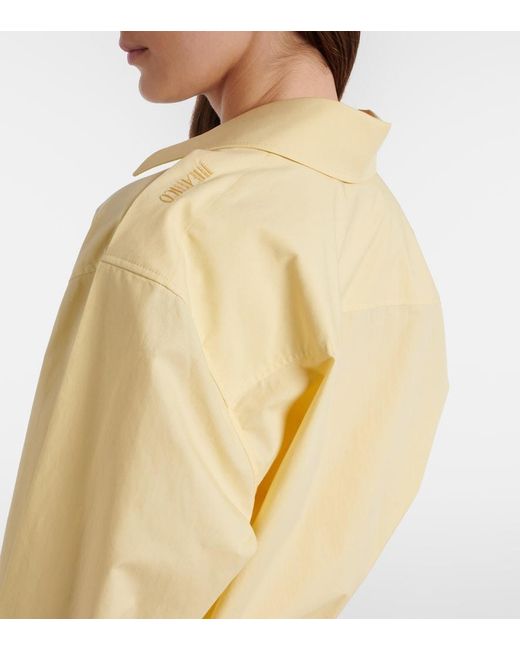 The Attico Yellow Cotton Shirt Dress