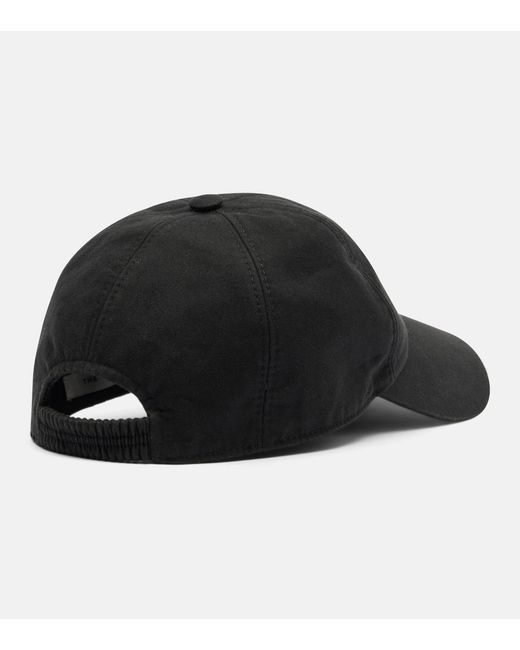 The Row Black Caspian Cotton Canvas Baseball Cap