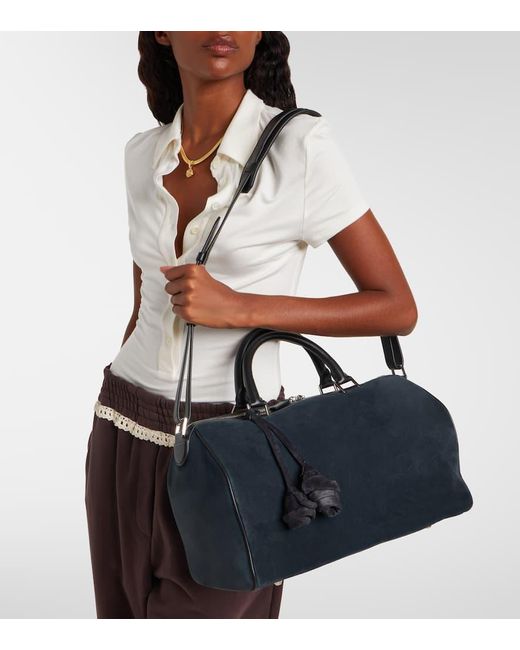 Sac De Voyage Varsovia En Daim A Fleurs Magda Butrym en coloris Blue