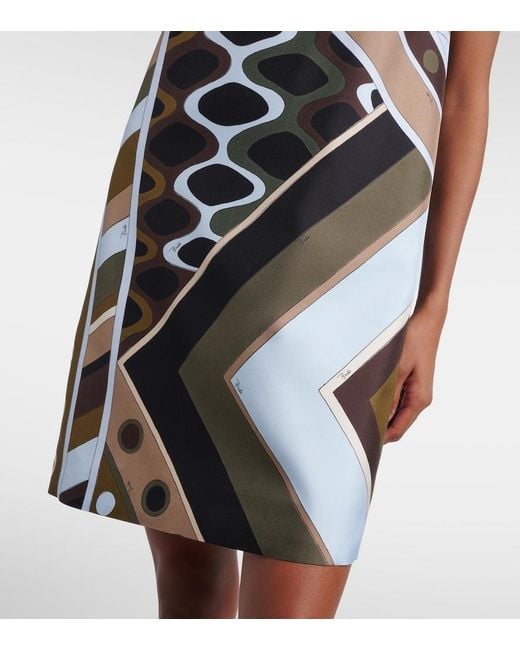 Emilio Pucci Black Vivara Silk Twill Minidress