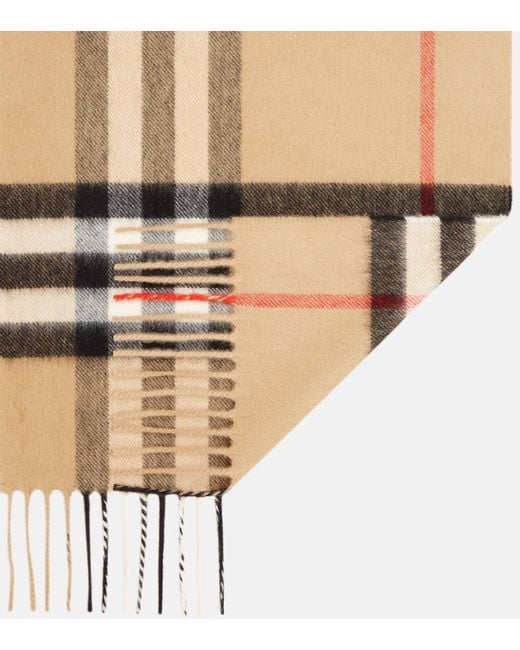 Burberry Natural Check Cashmere Scarf