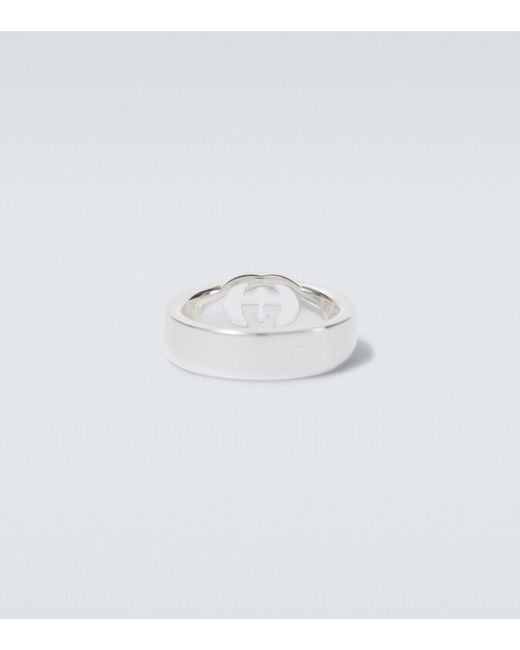 Gucci Ring Interlocking G Aus Sterlingsilber in White für Herren