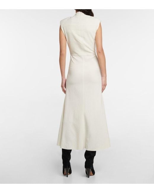 Isabel Marant White Rabea Crepe Midi Dress