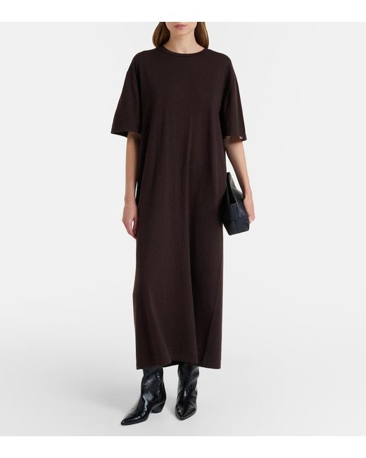 Extreme Cashmere Brown N°321 Kris Cotton And Cashmere Maxi Dress