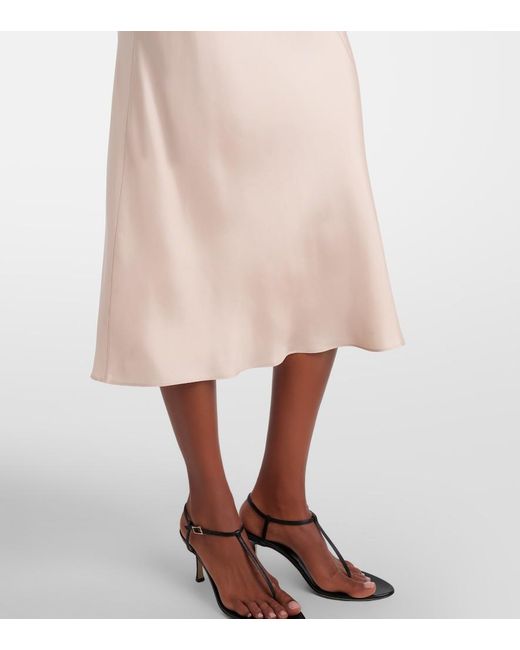 Rohe Natural Lace-Trimmed Silk Satin Slip Dress