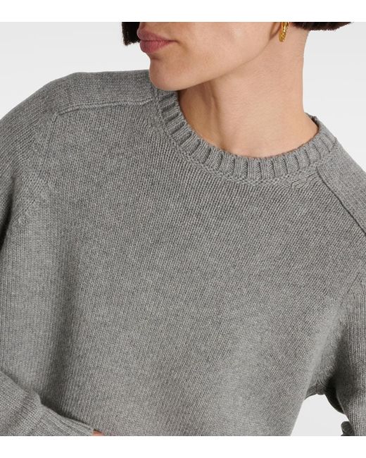 Loro Piana Gray Parksville Cashmere Sweater