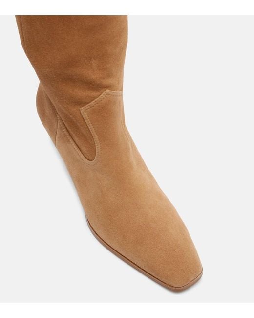 Aquazzura Brown Nomad 50 Suede Over-The-Knee Boots