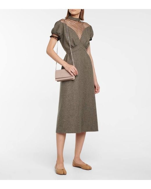 Maison Margiela Brown Tabi Leather Ballet Flats