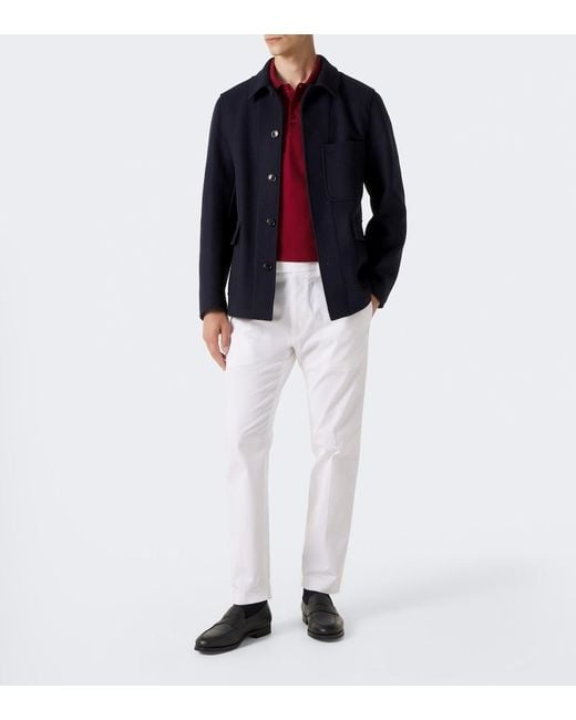 Burberry Red Check Cotton Pique Polo Shirt for men