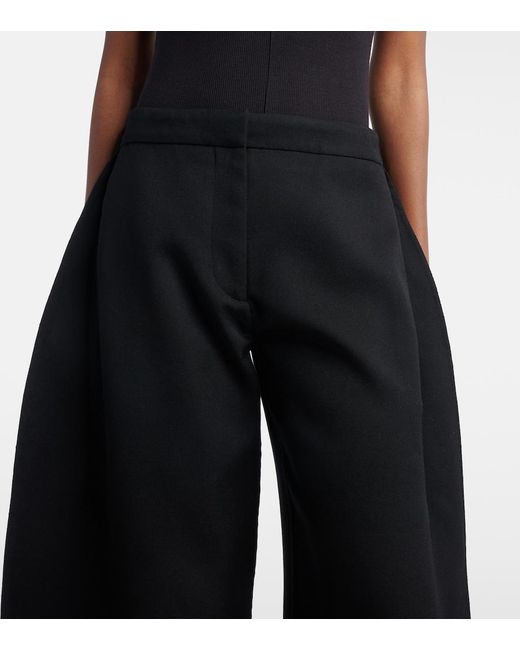 Alaïa Black Virgin Wool Barrel Pants