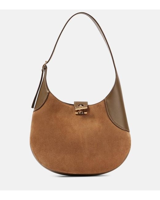 Loro Piana Brown Bobbin Medium Leather Shoulder Bag