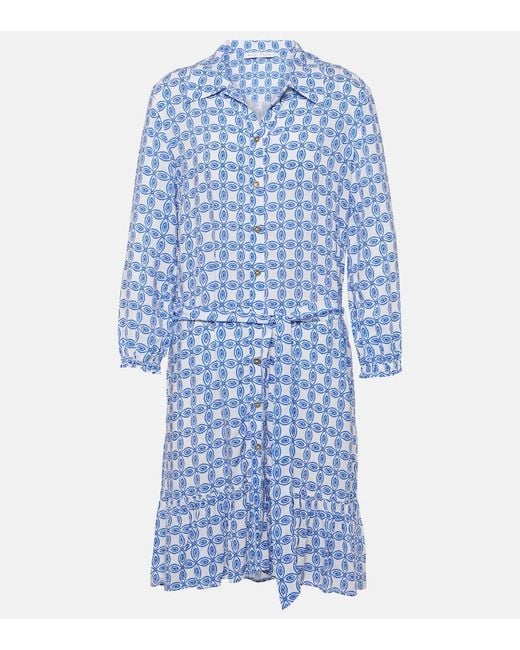 Heidi Klein Blue Mahoe Bay Printed Minidress