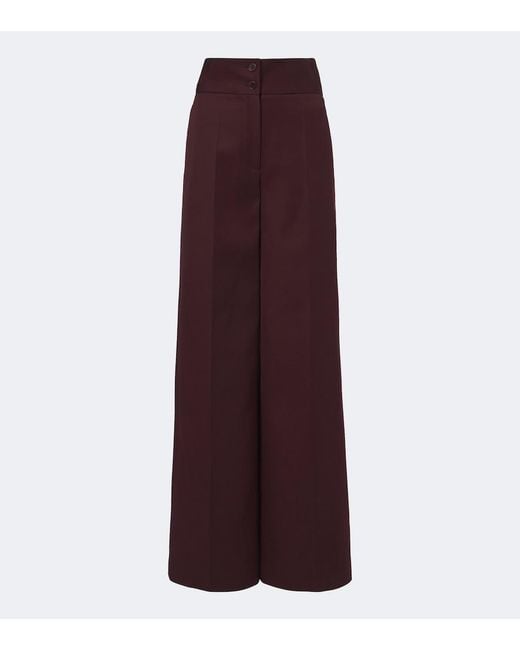 Altuzarra Purple Rudy Virgin Wool Wide-Leg Pants