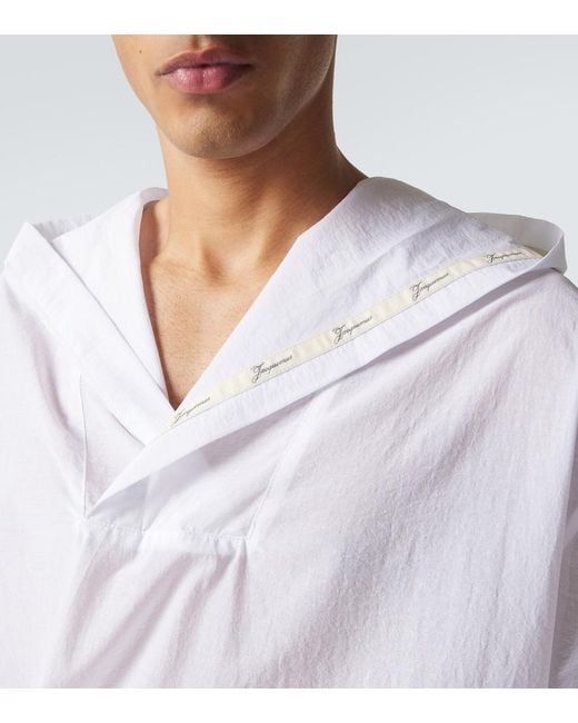 Jacquemus White Haut Marin Cotton-Blend Shirt for men