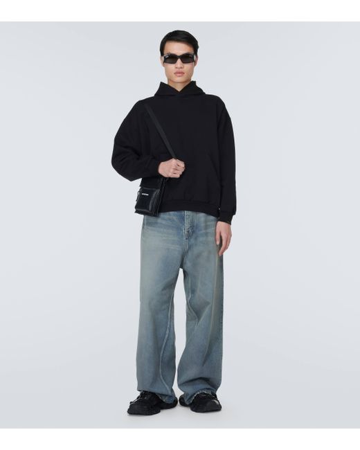 Sweat-shirt a capuche en coton Balenciaga pour homme en coloris Black