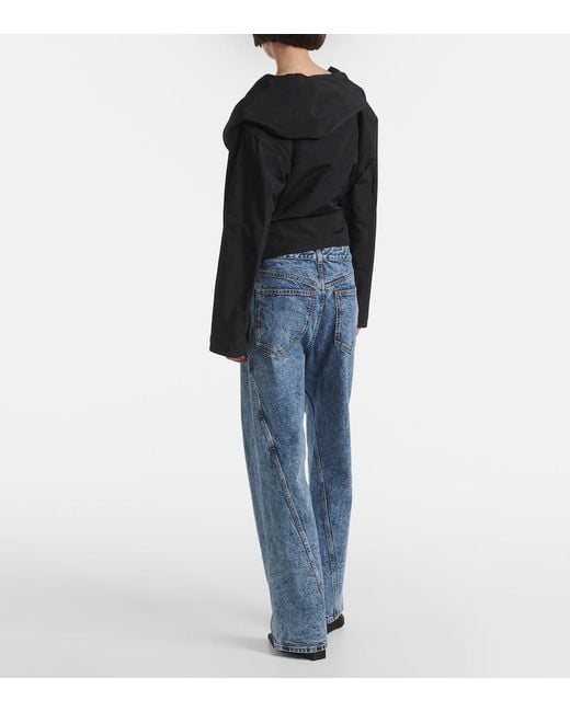 Alaïa Black Hooded Wrap Jacket