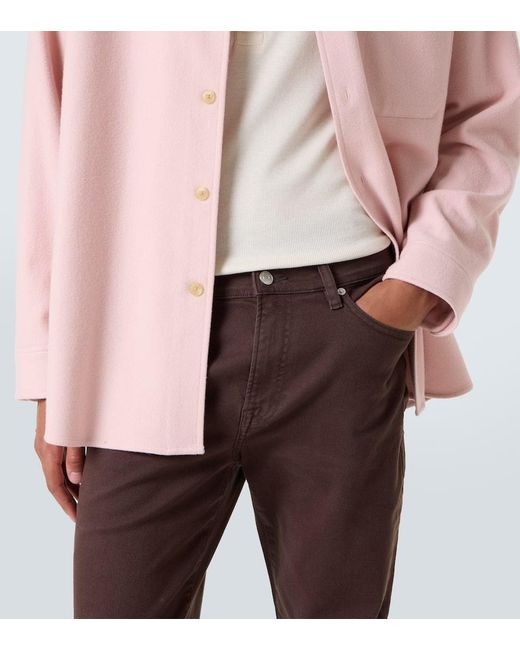 Jeans L'Homme Slim A Vita Media di FRAME in Brown da Uomo