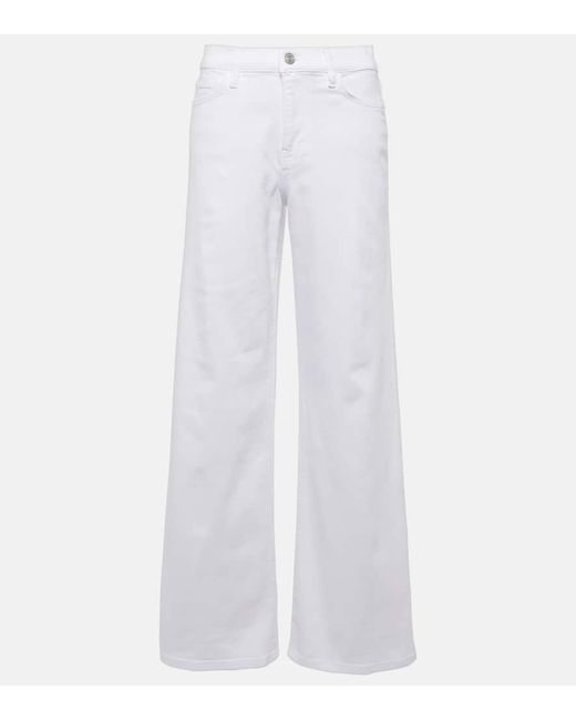 Jeans anchos Le Slim Palazzo FRAME de color White