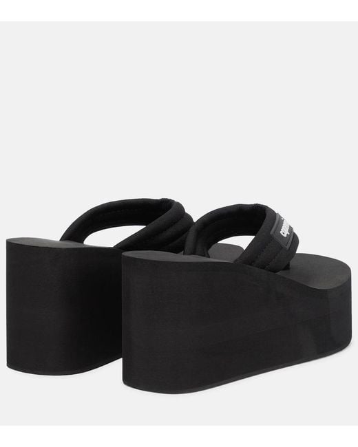 Coperni Black Platform Thong Sandals