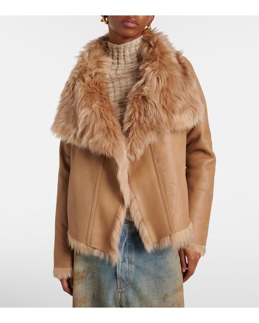 Yves Salomon Natural Shearling Jacket
