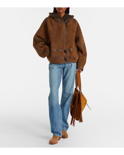 Farm Rio Brown Ankle Boots Aus Veloursleder