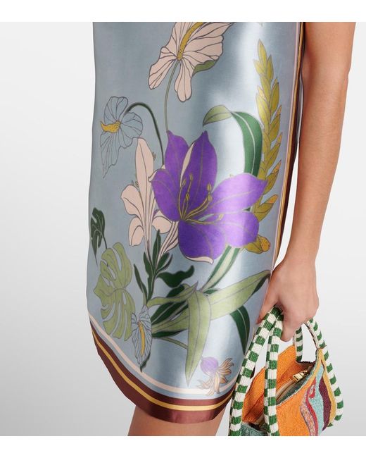 ALÉMAIS Blue Alfie Floral Minidress